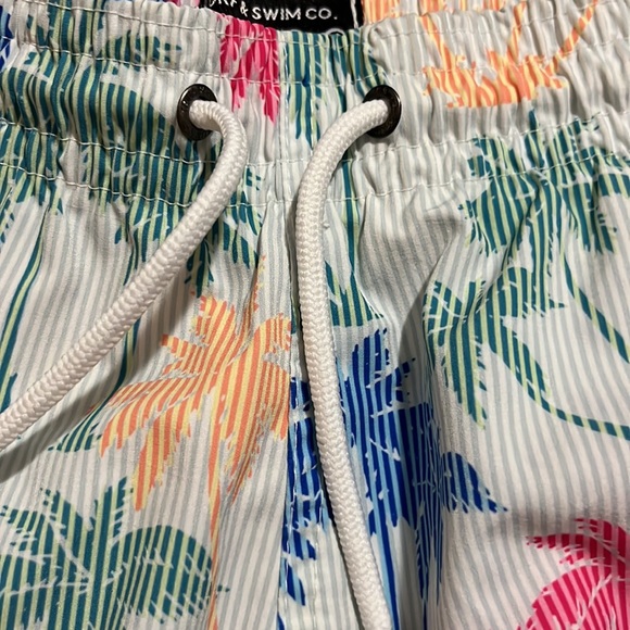 Men’s tropical and striped swim trunks- size Large - Picture 4 of 7